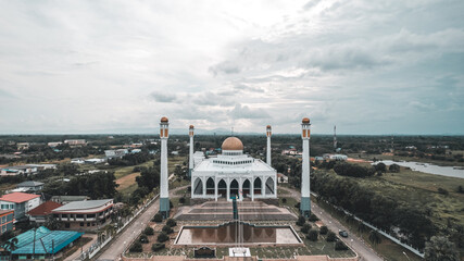 Wall Mural - Aerial view of Songkhla central Mosque