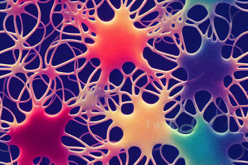 Wall Mural - Colorful Abstract Retro Pattern Inspired by Snowflakes.