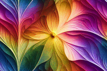 Wall Mural - Colorful Abstract Retro Pattern Inspired by Snowflakes.