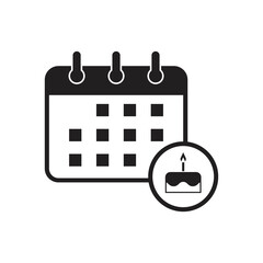 Sticker - Party event calendar icon design. isolated on white background. vector illustration