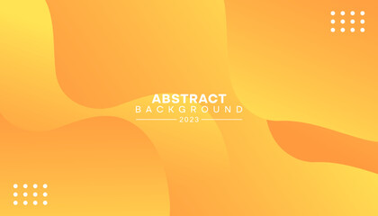 Poster - Abstract orange background with waves. Modern liquid template banner with gradient color. New design for 2022-2023