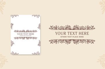 Poster - rustic divider border frame flower floral leaf decoration