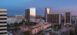 Aerial panorama of Tucson Arizona cityscape and Old Pima County Courthouse,