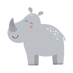 Sticker - cute rhino adorable