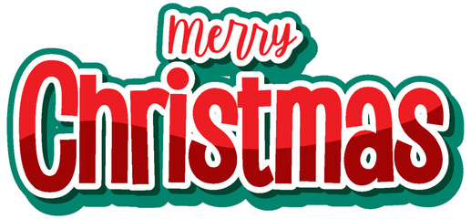 Wall Mural - merry christmas text for banner or poster design