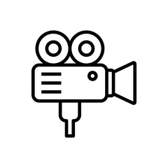 Sticker - Video recorder line icon vector graphic illustration