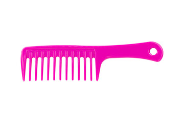 pink, women's hairbrush, isolate, transparent background