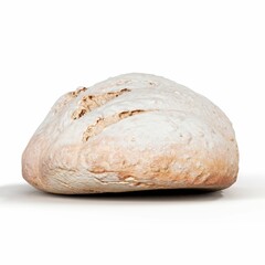 Canvas Print - Closeup of a 3D rendered loaf of bread isolated on a white background under studio lighting