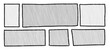 Isolated series of horizontal comic strip panels, handdrawn regular boxes, each filled with a different shade of gray (pencil drawing). Simple style.

