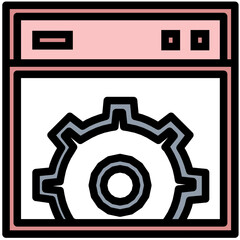 Sticker - LCD Setting Colored Line Icon