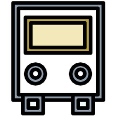 Sticker - Tour Bus Colored Line Icon