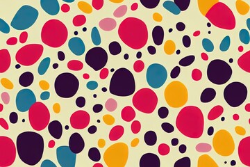 Poster - Fun colorful line doodle seamless pattern. Creative minimalist style art background for children or trendy design with basic shapes. Simple childish scribble backdrop.