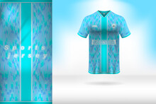 Sky Blue Sports Jersey Uniform T-shirt Template Design
