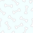 © Татьяна Рябова - Bone seamless pattern that suits halloween you and dogs. On a blue background.