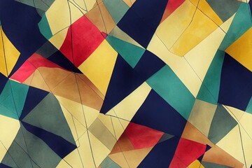 Poster - geometry organic. camo seamless. artistic avant garde patchwork. grunge watercolour pattern. swimwea