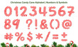 © callmefay - Christmas Candy Cane numbers and symbols with transparent background. This is a part of an alphabet set, check my portfolio for matching letters.