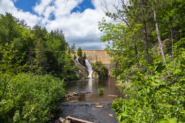 Wall Mural - Forestville Dam and waterfall, Michigan, USA