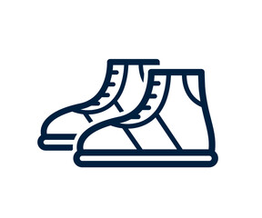 Sticker - Modern sneakers or boots for sport or hiking icon