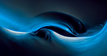 Wall Mural - Abstract blue flow background