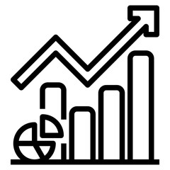 Wall Mural - statistics line icon