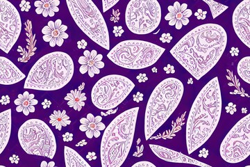 Poster - Hand drawn watercolor Romantic paisley pattern.For seamless textile and graphic.