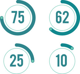Poster - Round progress indicator. Infographic element. Dashboard icon