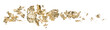 gold foil flakes (2), art and craft supply, graphic design element, isolated 