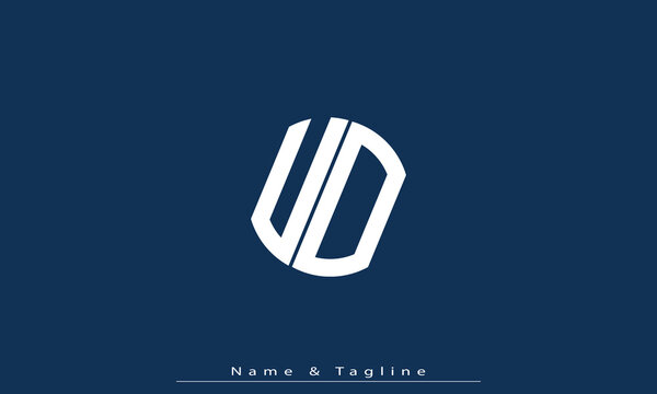 Alphabet letters Initials Monogram logo UD , DU