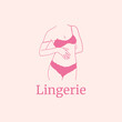 lingerie bra sexy women bikini logo design icon vector