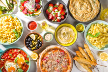 Set Of Mediterranean Foods