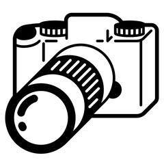 Sticker - camera glyph icon