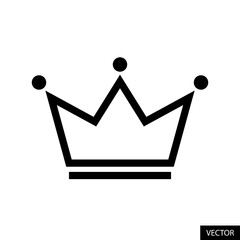 Poster - crown vector icon in line style design for website, app, ui, isolated on white background. editable 