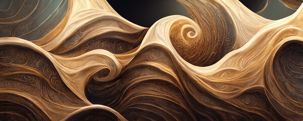 Abstract Coffee Wavy Background