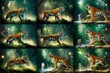 Tiger in the jungle. Illustration for advertising, cartoons, games, print media.