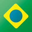 Brazilian Flag minimalist Brazil colors gradient vector