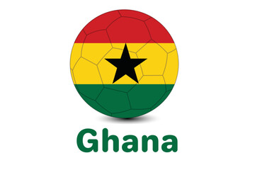 FIFA Football World Cup 2022 With Ghana Flag. Qatar world flag 2022. Ghana Flag illustration.