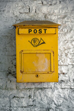 Yellow Post Box Greece