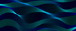 © Olga Tsikarishvili - Luxury abstract background with blue ripples wavy line pattern in dark color. Vector horizontal template for business banner, premium invitation, voucher, gift certificate.