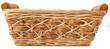 rustic traditional rattan bread basket