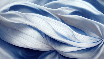 Wall Mural - Blue and white silk background
