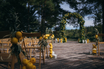 Wall Mural - Wedding Setup. Preparation for the wedding ceremony