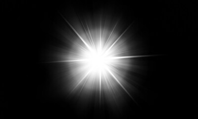 Wall Mural - light flare. glowing light explodes. light effect. ray. shining sun bright flash. special lens flare