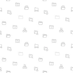 Wall Mural - Seamless pattern with folder and documents icon on white background. Included the icons as file, technology, miscellaneous, design elements And Other Elements.