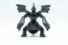 Scary Black Monster Toy With Wings And Red Eyes
