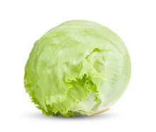 Green Iceberg Lettuce On Transparent Png
