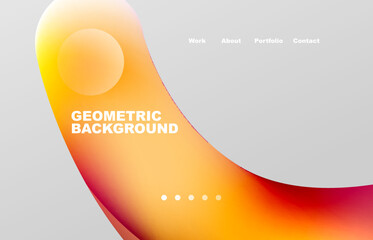 Abstract liquid background for your landing page design. Web page for website or mobile app wallpaper