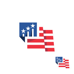 Sticker - American Economy Flag