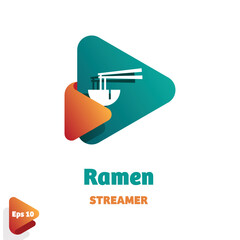 Wall Mural - Ramen Streamer Logo