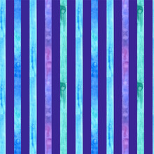 Seamless Pattern Consisting Of Stripes Painted In Watercolors On A Purple Background. For Fabric, Sketchbook, Wallpaper, Wrapping Paper.