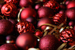© Di Studio - christmas and new year background - close up of red Christmas balls